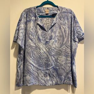 CHICO’S BLUE TONES SZ 1 TOP (A-14)